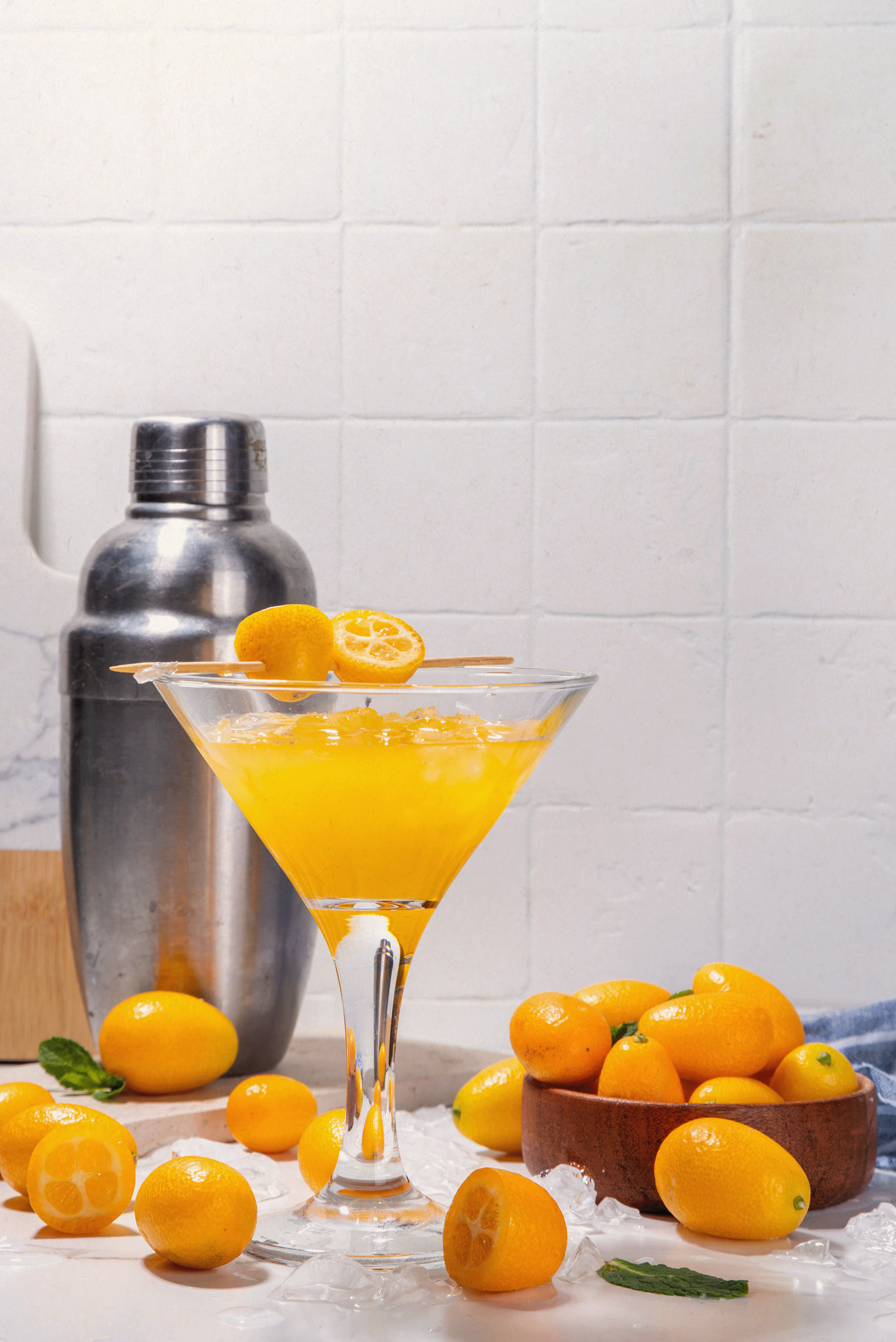 Recette cocktail Kumquat Breakfast Martini