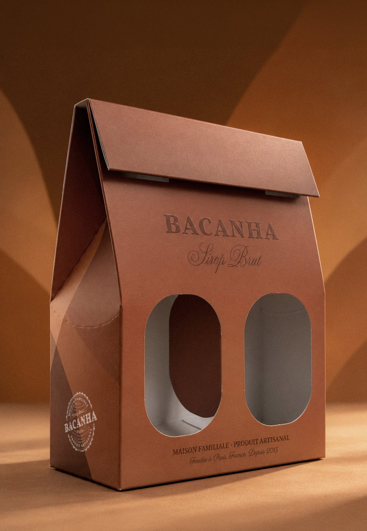 Coffret 2 bouteilles - 650g/m2 avec gauffrage logo