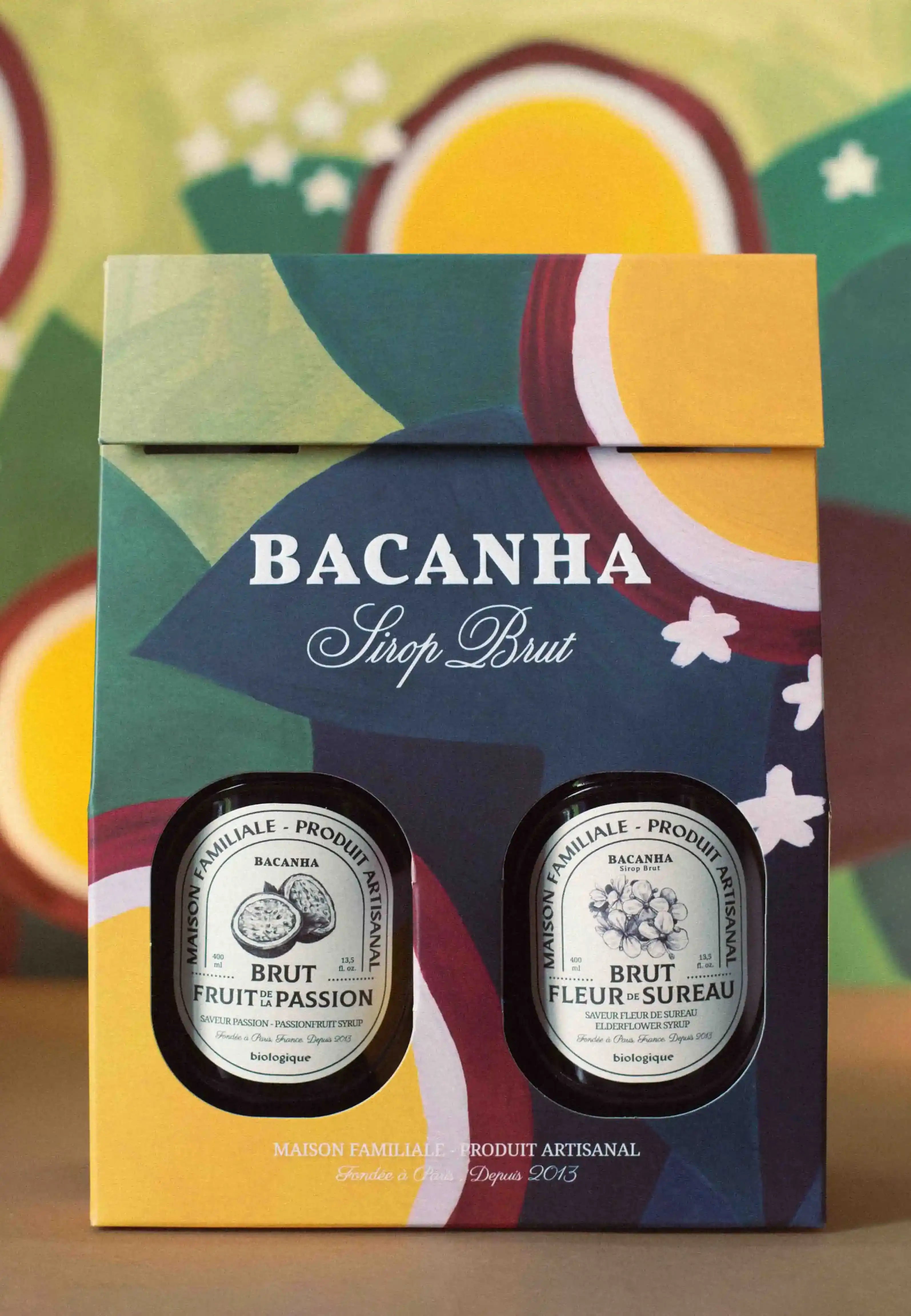 Coffret Sirop Brut Fleur de Sureau & Fruit de la Passion - 2 x 400 ml