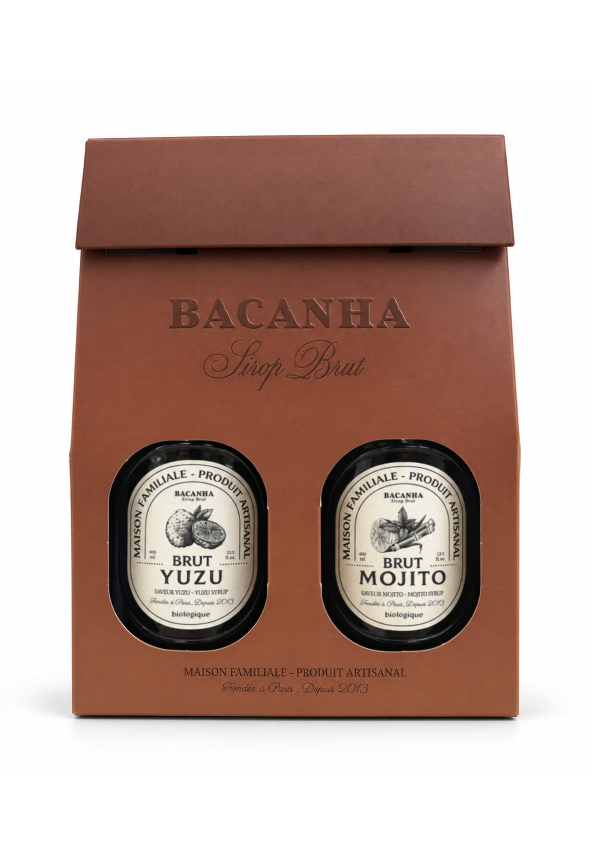 Coffret 2 bouteilles - 650g/m2 avec gauffrage logo