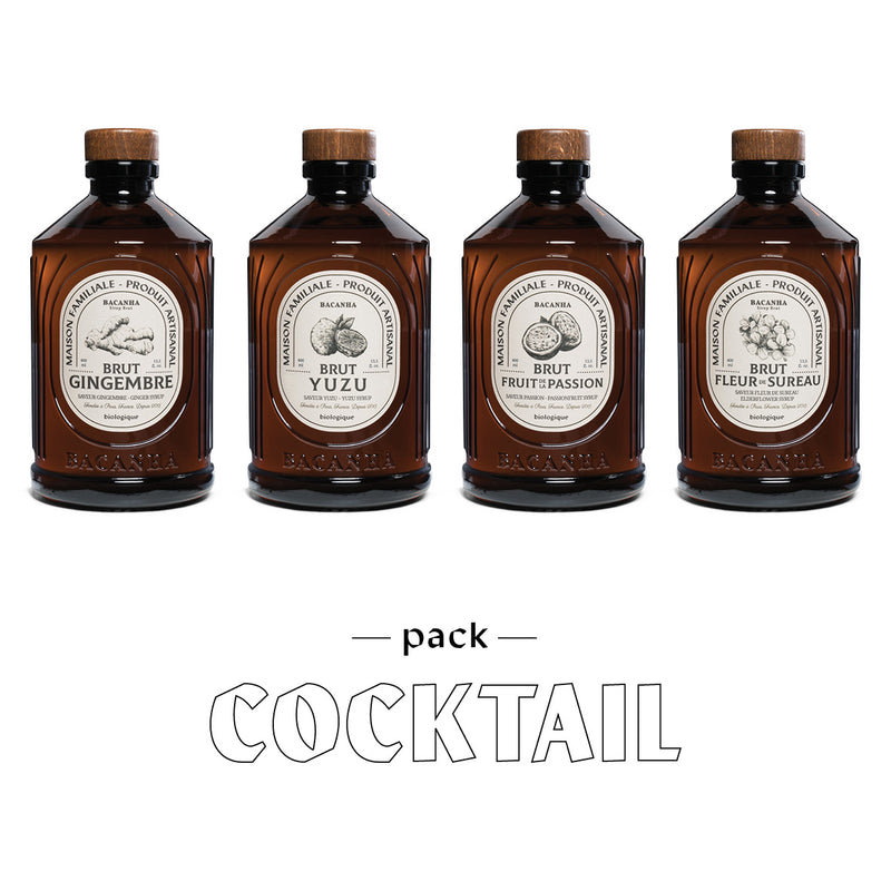 Yuzu, Gingembre, Passion, Fleur de sureau - 4 x 400ml - Biologique