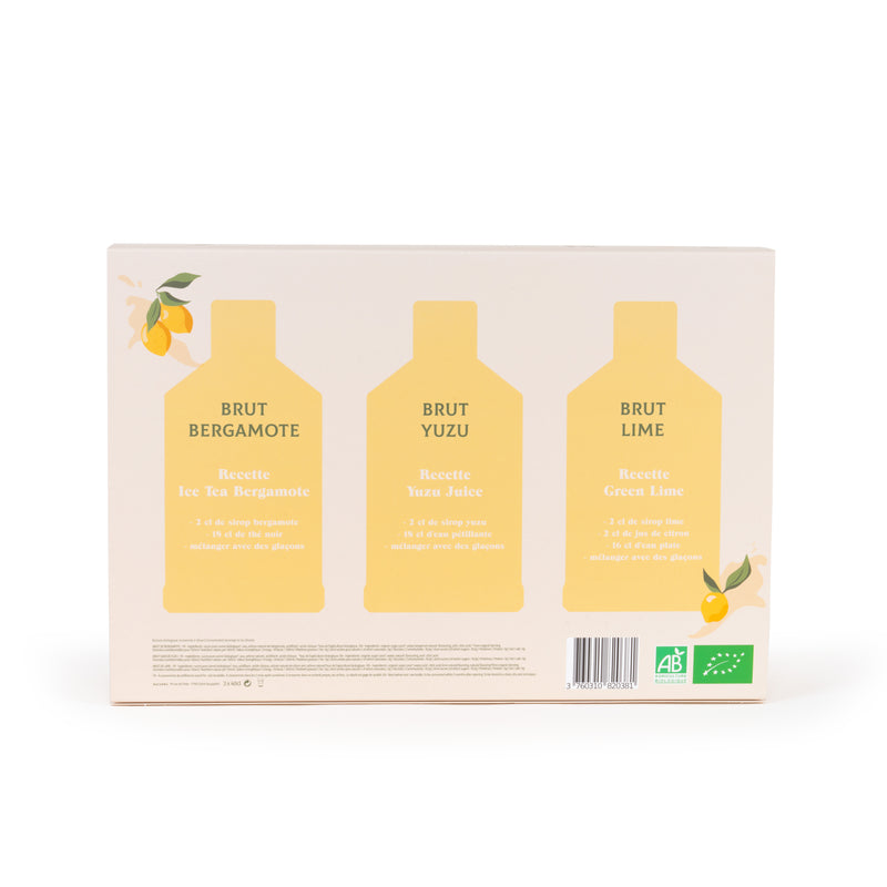 Sirops Brut - Coffret Lemon Life : Bergamote, Yuzu, Lime - 3x400 ml