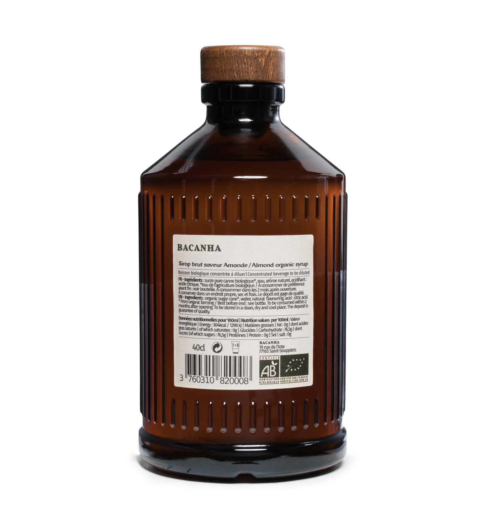 Sirop Amande Brut - Biologique - 400ml