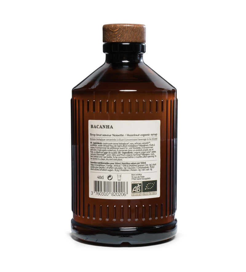 Raw Hazelnut Syrup - Organic - 400ml