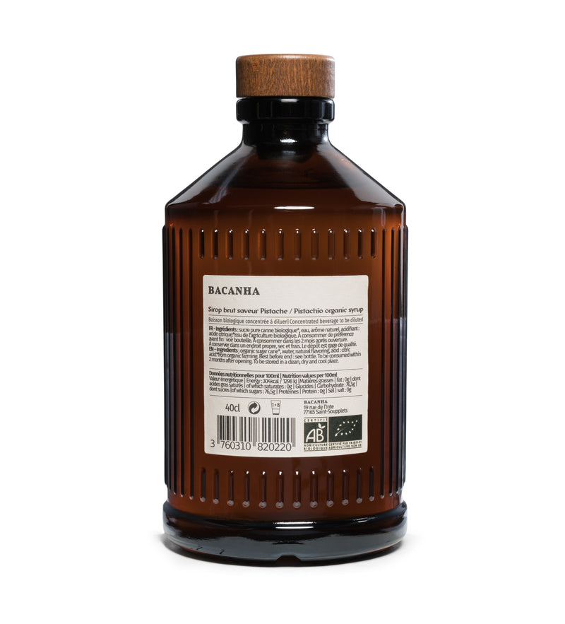 Raw Pistachio Syrup - Organic - 400ml